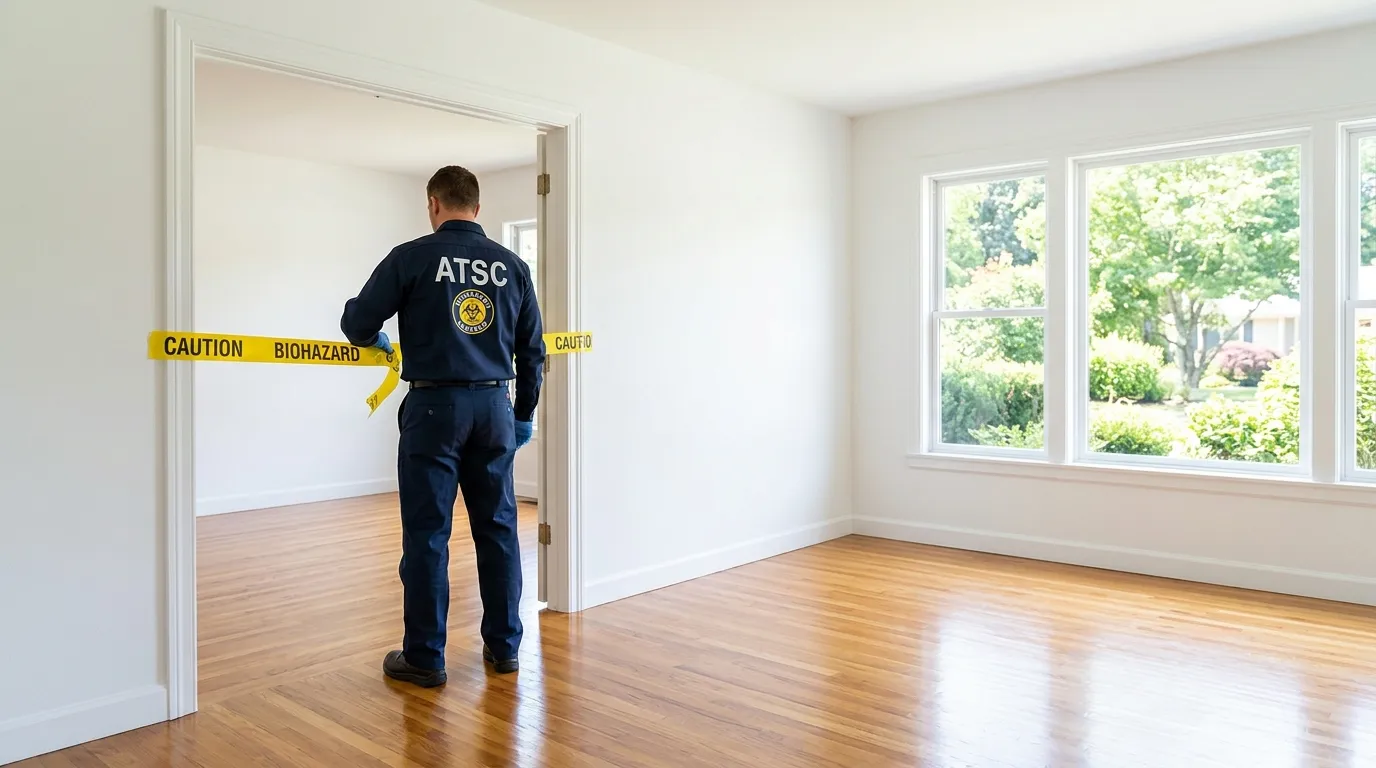 Certified biohazard cleanup crew performing Crime Scene Cleanup in Massapequa